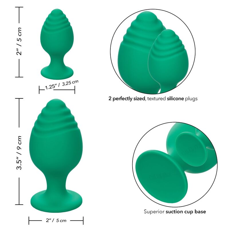 CALEXOTICS CONUNTO PLUG CHEEKY VERDE
