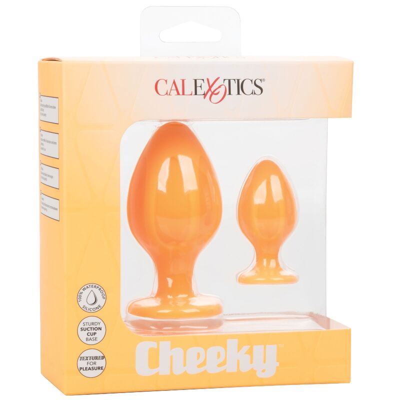 CALEXOTICS CONJUNTO PLUG CHEEKY LARANJA