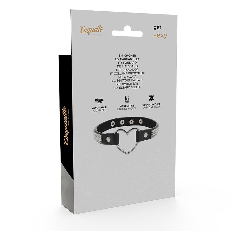 COQUETTE CHIC DESIRE GARGANTILHA DE COURO VEGANO CORAÇÃO