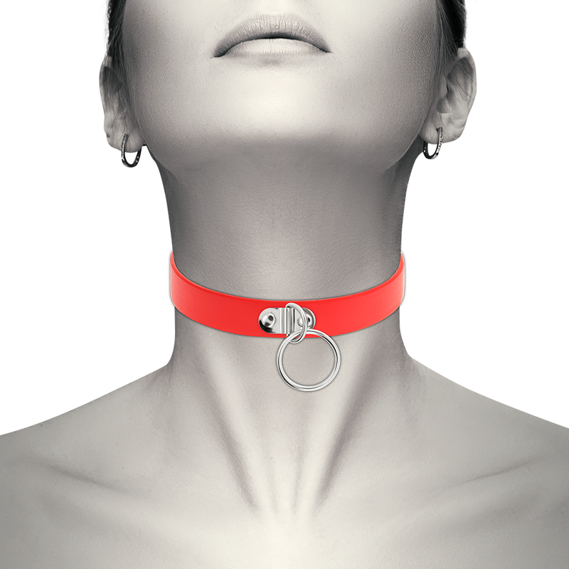 COQUETTE CHIC DESIRE GARGANTILHA COURO VEGANO VERMELHO