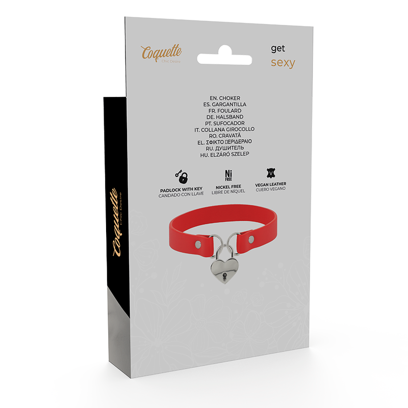 COQUETTE CHIC DESIRE GARGANTILHA CORAÇÃO COM CHAVE VERMELHO