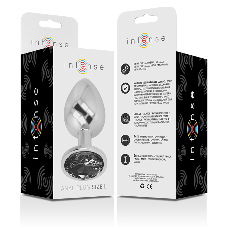 INTENSE PLUG ANAL COM CRISTAL PRETO L