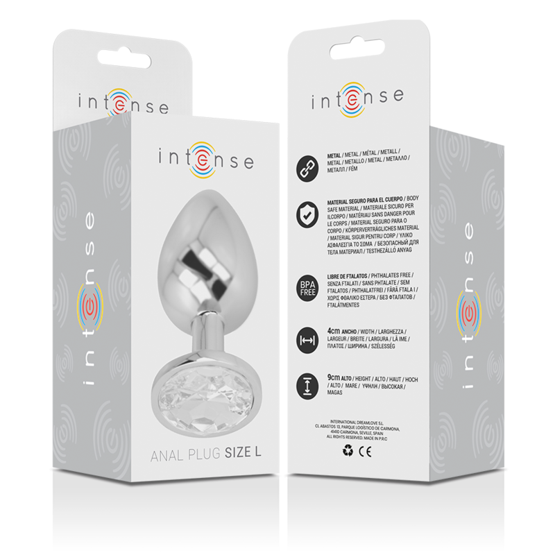 INTENSE PLUG ANAL COM CRISTAL TRANSPARENTE L