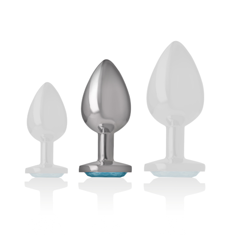 INTENSE PLUG ANAL COM CRISTAL AZUL M