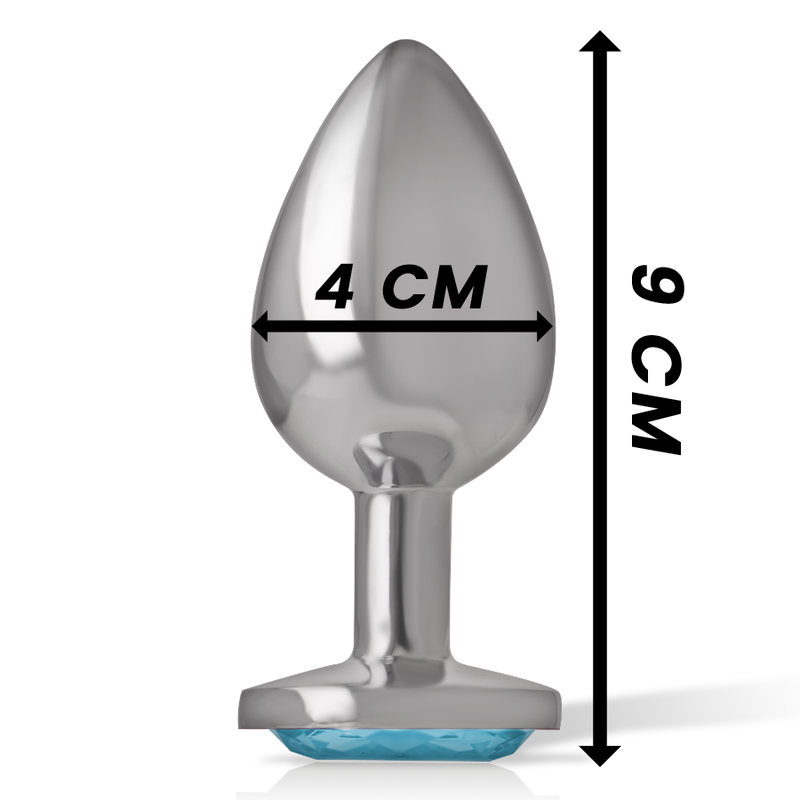 INTENSE PLUG ANAL METALICO CORAÇÃO AZUL L