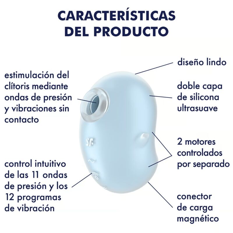 SATISFYER CUTIE GHOST AZUL CLARO