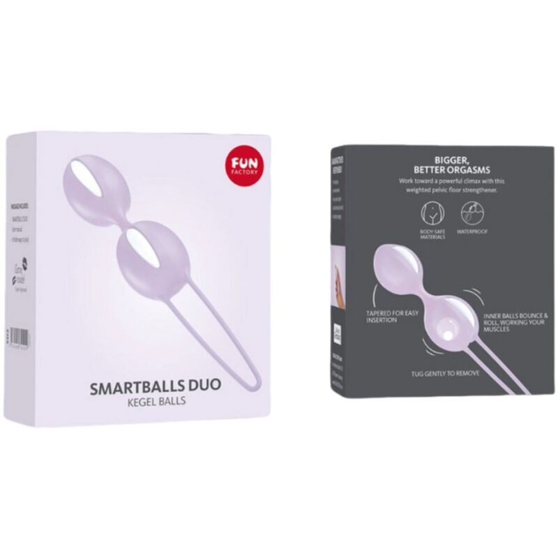 FUN FACTORY SMARTBALLS DUO BOLAS PÉLVICAS BRANCO/ROXO