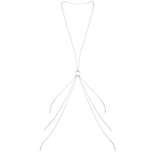 BIJOUX MAGNIFIQUE CORRENTES DE METAL PARA O CORPO PRATA