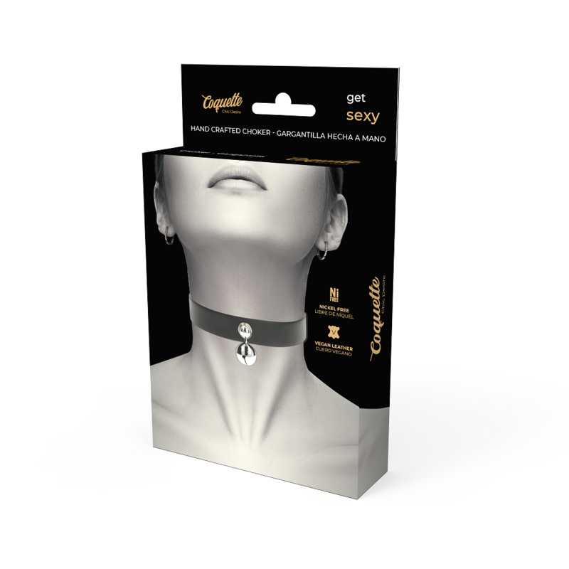 COQUETTE CHIC DESIRE GARGANTILHA DE COURO VEGANO CHOCALHO