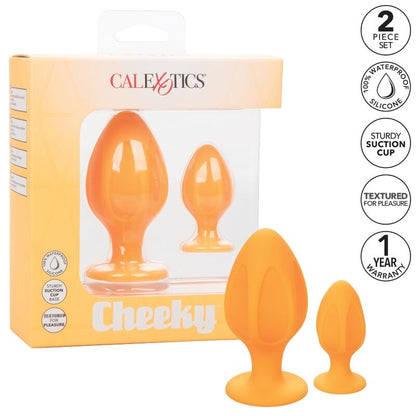 CALEXOTICS CONJUNTO PLUG CHEEKY LARANJA