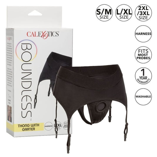 CALEXOTICS ARNÊS BOUNDLESS TANGA COM LIGA S/M