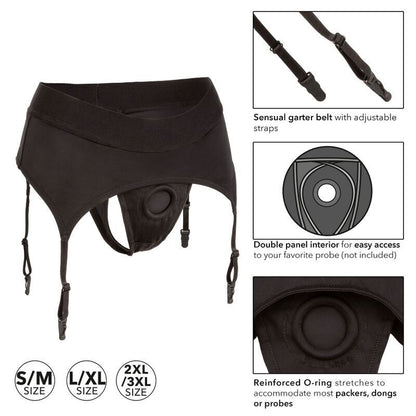 CALEXOTICS ARNÊS BOUNDLESS TANGA COM LIGA S/M