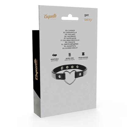 COQUETTE CHIC DESIRE GARGANTILHA DE COURO VEGANO CORAÇÃO