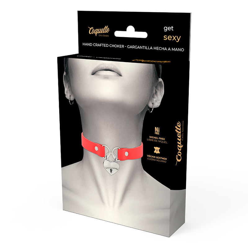 COQUETTE CHIC DESIRE GARGANTILHA CORAÇÃO COM CHAVE VERMELHO