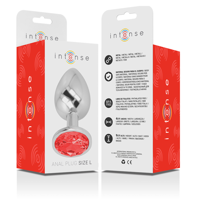 INTENSE PLUG ANAL COM CRISTAL VERMELHO L