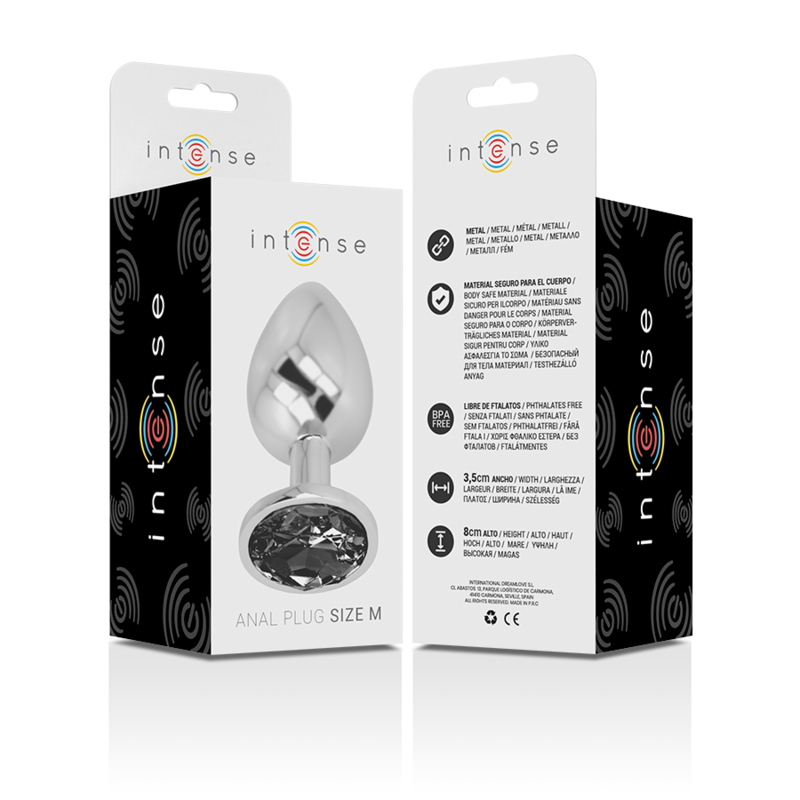 INTENSE PLUG ANAL COM CRISTAL PRETO M