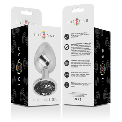 INTENSE PLUG ANAL COM CRISTAL PRETO L