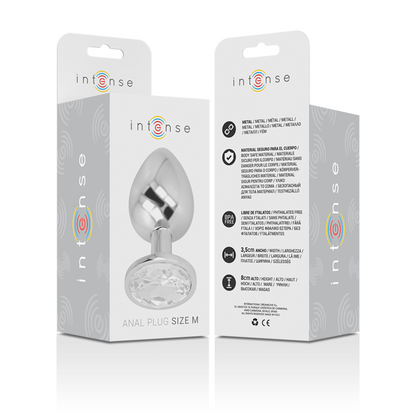 INTENSE PLUG ANAL COM CRISTAL TRANSPARENTE M