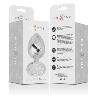 INTENSE PLUG ANAL COM CRISTAL TRANSPARENTE L