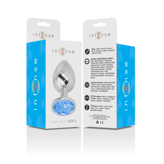 INTENSE PLUG ANAL COM CRISTAL AZUL S