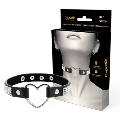 COQUETTE CHIC DESIRE GARGANTILHA DE COURO VEGANO CORAÇÃO