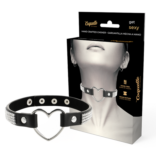 COQUETTE CHIC DESIRE GARGANTILHA DE COURO VEGANO CORAÇÃO