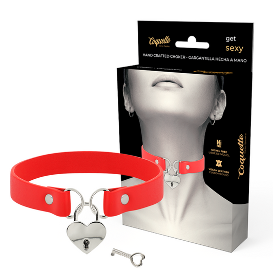 COQUETTE CHIC DESIRE GARGANTILHA CORAÇÃO COM CHAVE VERMELHO