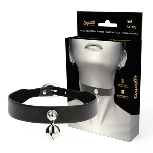 COQUETTE CHIC DESIRE GARGANTILHA  DE COURO VEGANO CHOCALHO