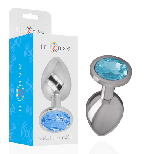 INTENSE PLUG ANAL COM CRISTAL AZUL L