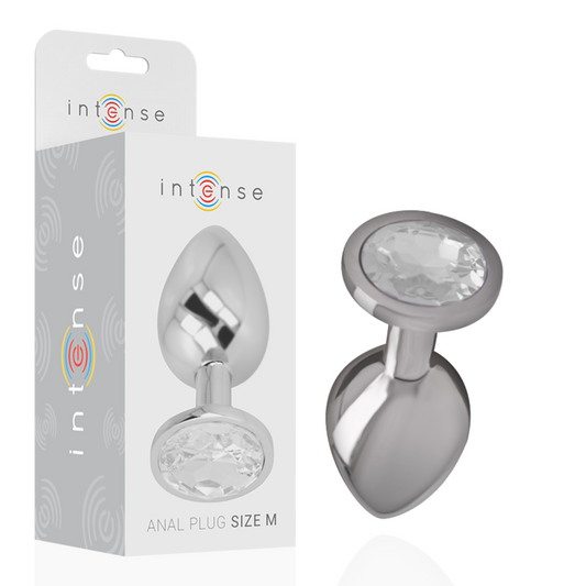 INTENSE PLUG ANAL COM CRISTAL TRANSPARENTE M