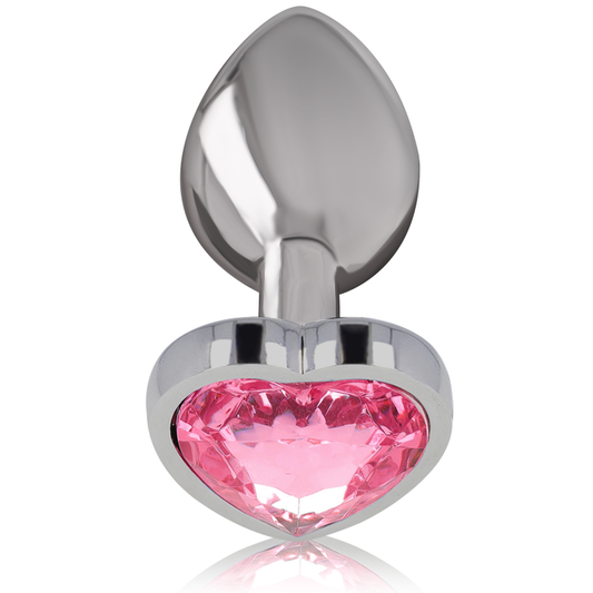 INTENSE PLUG ANAL METALICO CORAÇÃO ROSA L