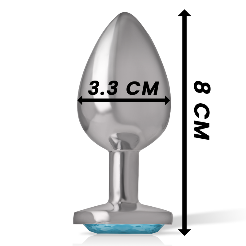 INTENSE PLUG ANAL METALICO CORAÇÃO AZUL M