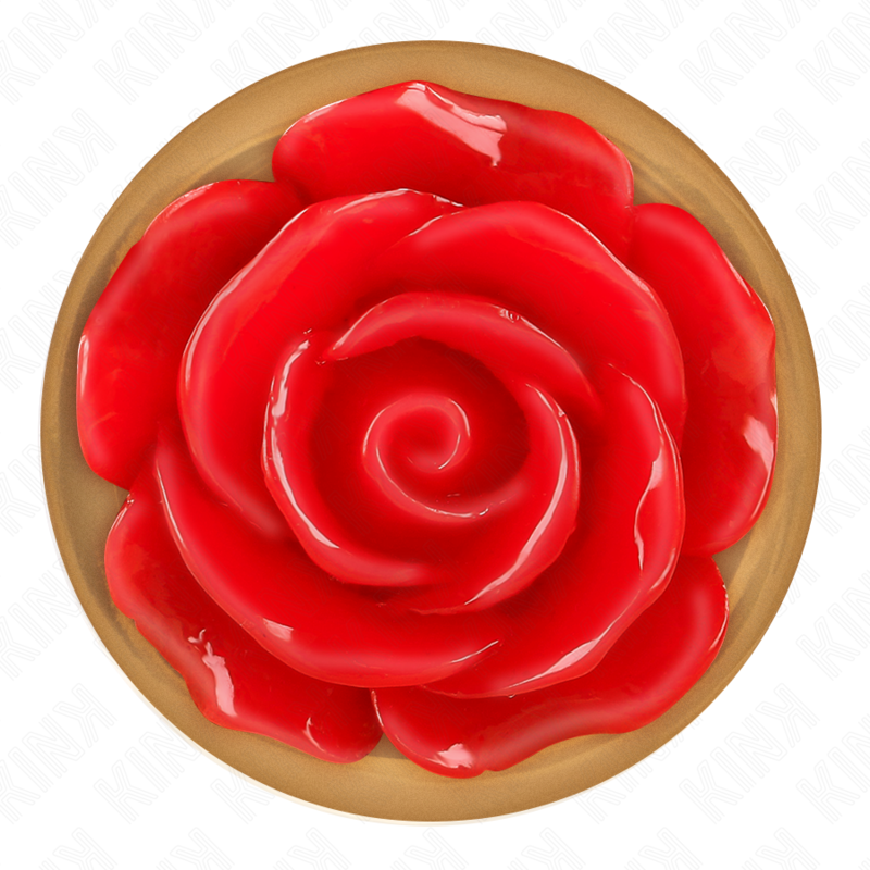 KINK - PLUG ANAL ROSA OURO COM ROSA VERMELHA L