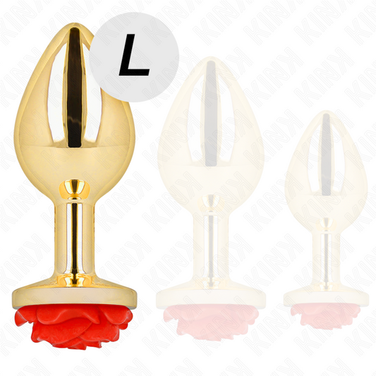 KINK PLUG ANAL OURO ROSA L