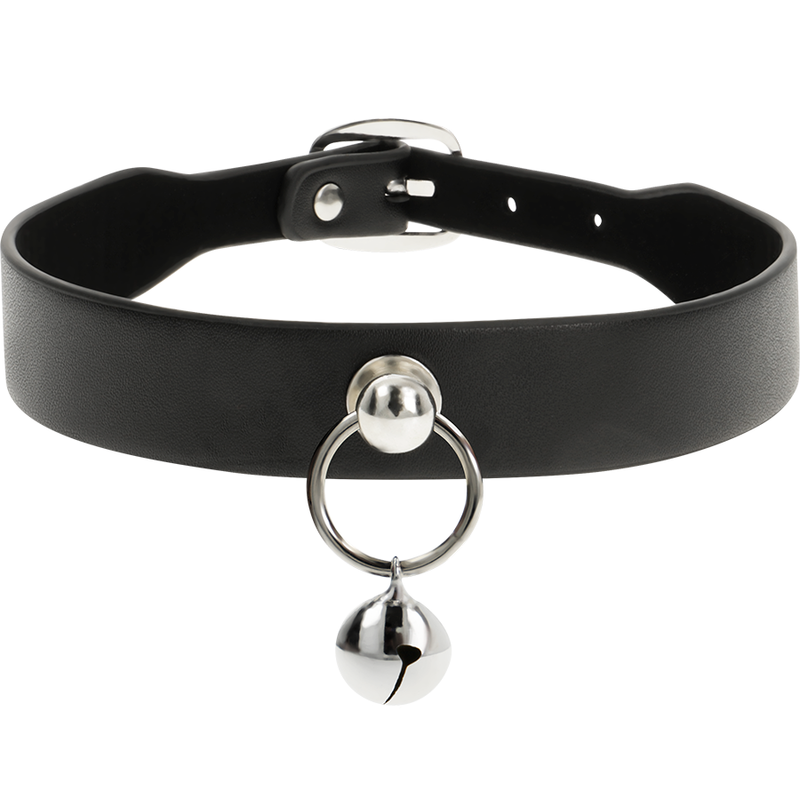 COQUETTE CHIC DESIRE GARGANTILHA DE COURO VEGANO CHOCALHO COM ARO