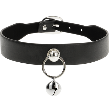 COQUETTE CHIC DESIRE GARGANTILHA DE COURO VEGANO CHOCALHO COM ARO